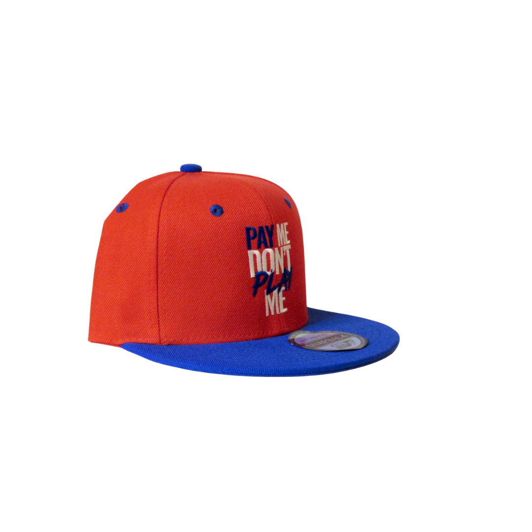 Pay Me Don't Play Me Hat Orange/Blue