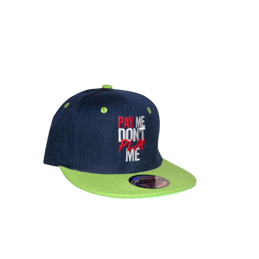 Pay Me Don't Play Me Hat Navy/Lime